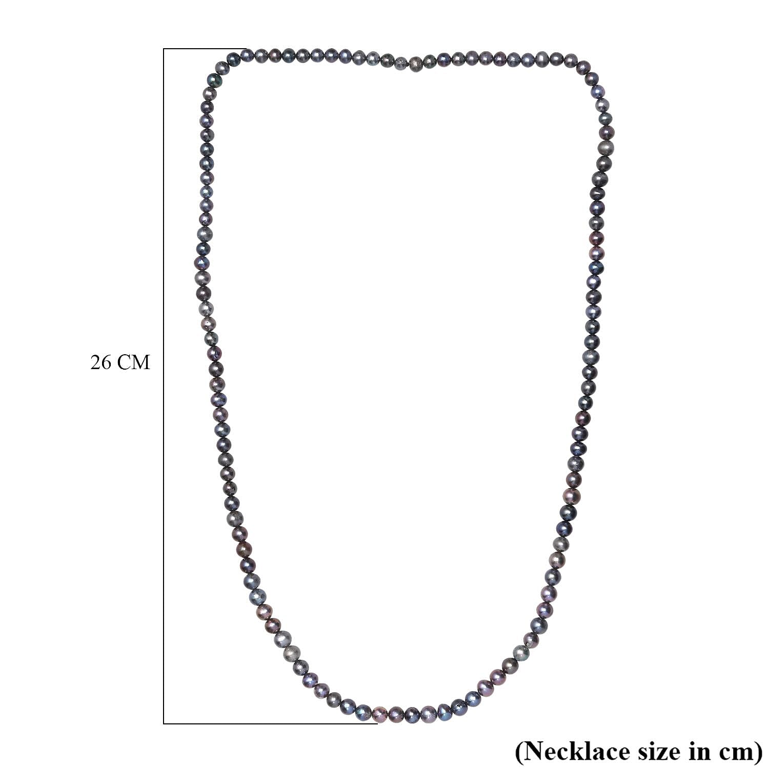 Peacock Dyed Pearl Stone Necklace (Size - 28) 225.00 Ct.