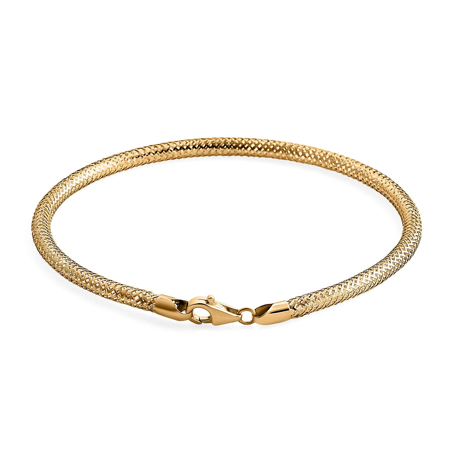 Royal Bali Collection 9K Yellow Gold Mesh Bracelet (Size - 8) with Lobster Clasp