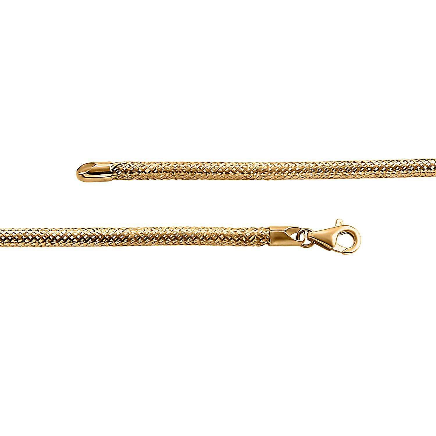 Royal Bali Collection 9K Yellow Gold Mesh Bracelet (Size - 8) with Lobster Clasp