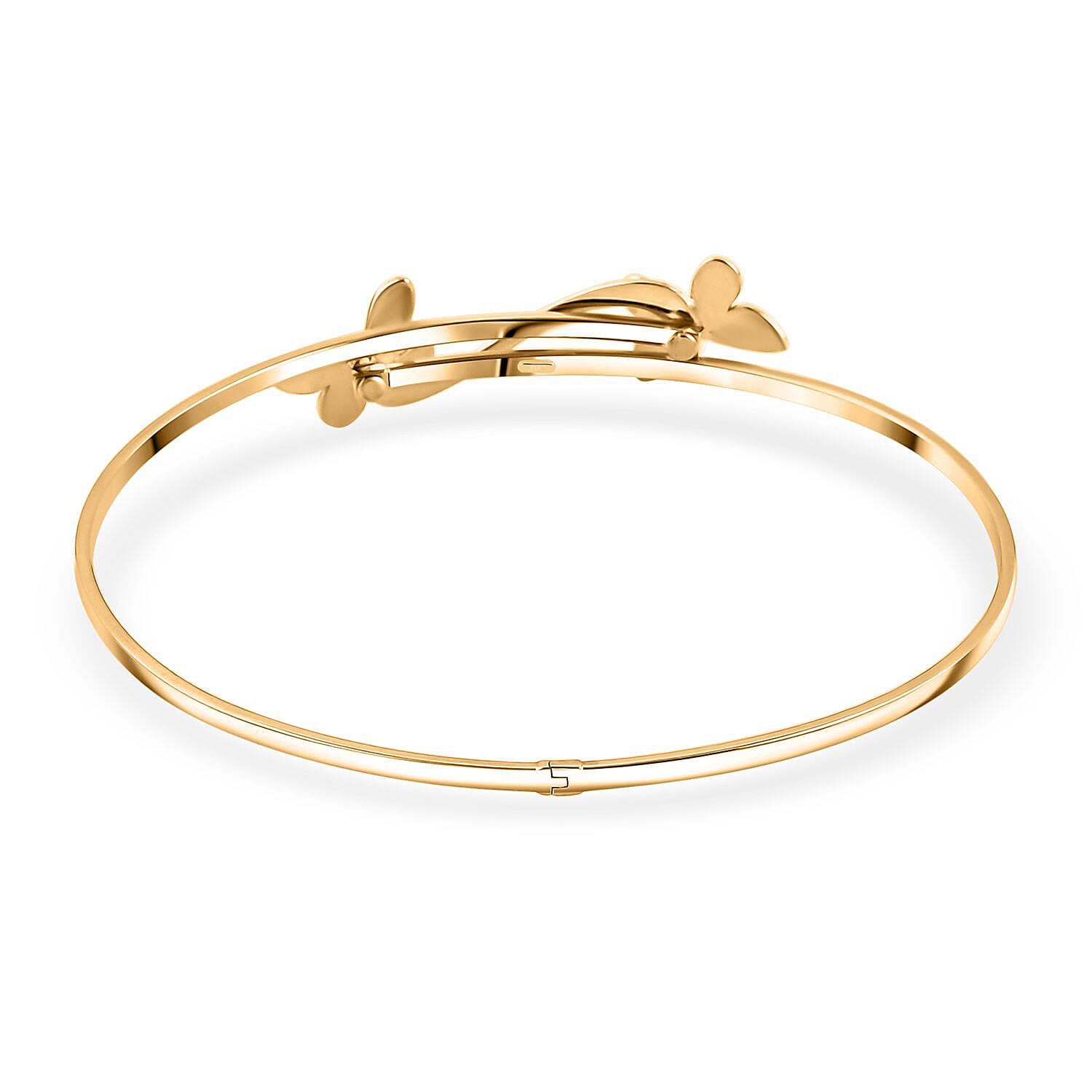 Royal Bali Collection 9K Yellow Gold Butterfly Bangle (Size 7.5). Gold Wt 4.00 Gms Royal Bali Collection 9K Yellow Gold Butterfly Bangle (Size 7.5). Gold Wt 4.00 Gms