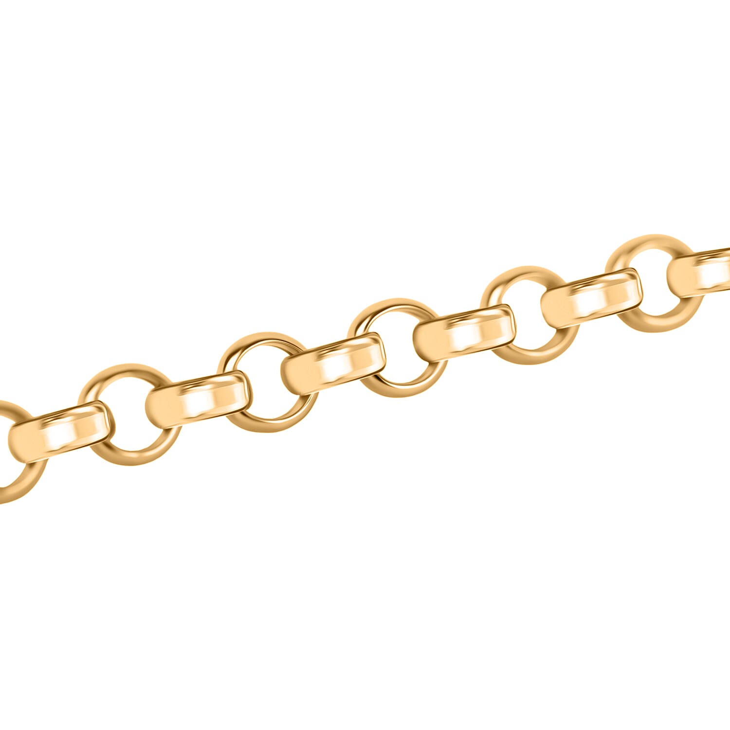 One Time Deal - 9K Yellow Gold Round Belcher Necklace (Size - 18) with Lobster Clasp