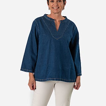 https://tjcuk.sirv.com/Products/81/5/8156216/Maisi-Denim-Patterned-Top-Size-Large-Dark-Blue-Dark-Blue_8156216_3.jpg?w=342&h=342