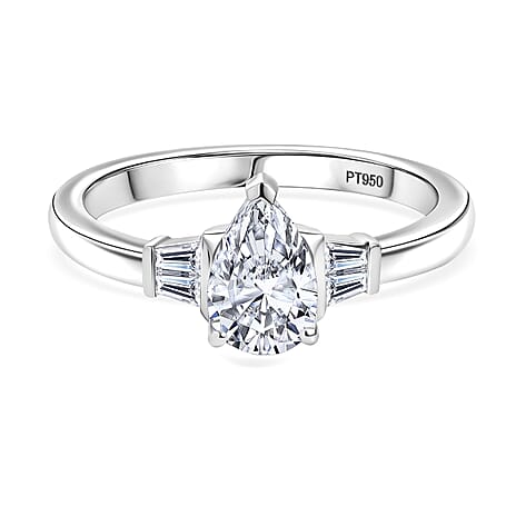 Luxuriant Diamond 950 Platinum IGI Certified (VS-EF) Lab Grown Diamond Ring 1.27 Ct, Platinum Wt. 5.20 Gms.