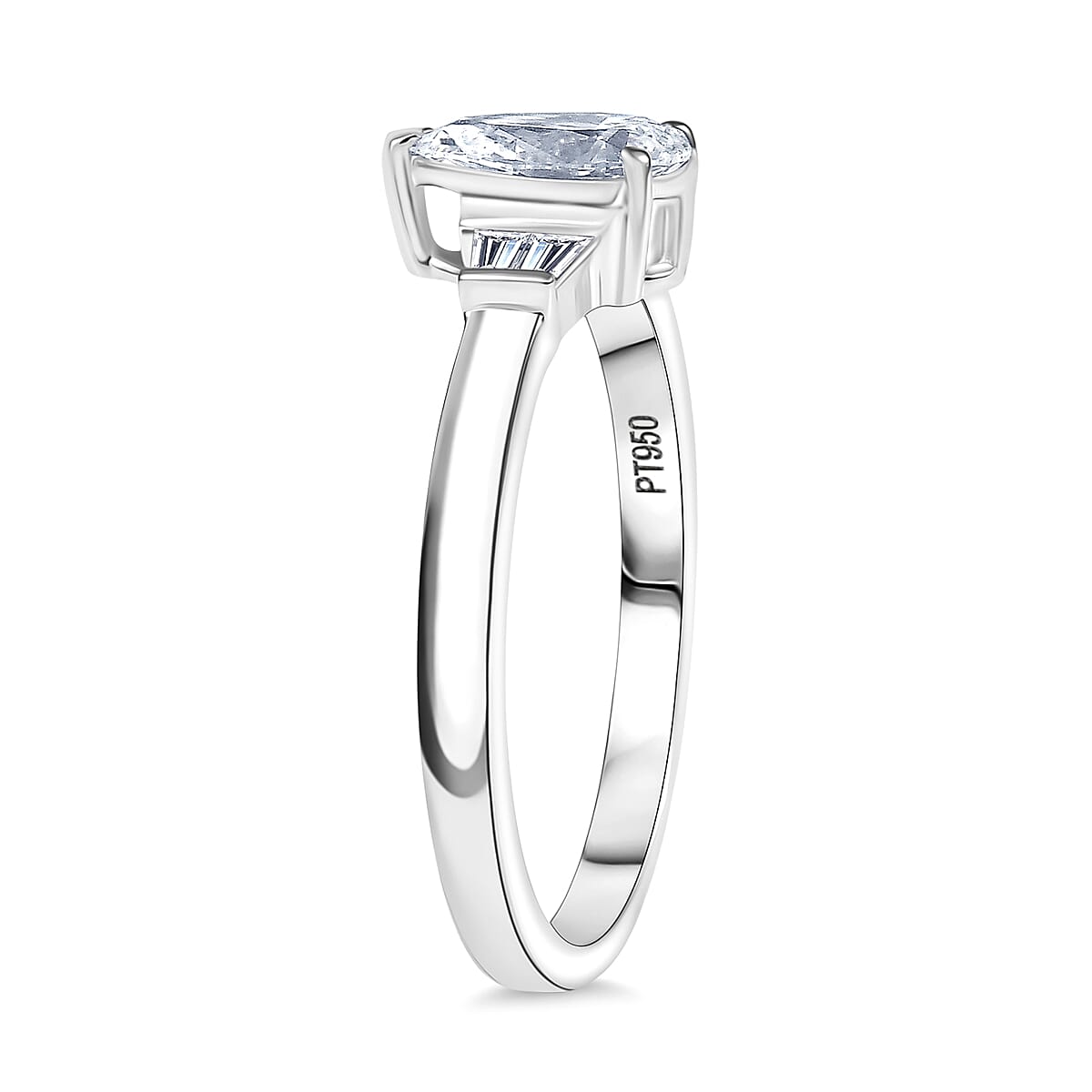 Luxuriant Diamond 950 Platinum IGI Certified (VS-EF) Lab Grown Diamond Ring 1.27 Ct, Platinum Wt. 5.20 Gms.