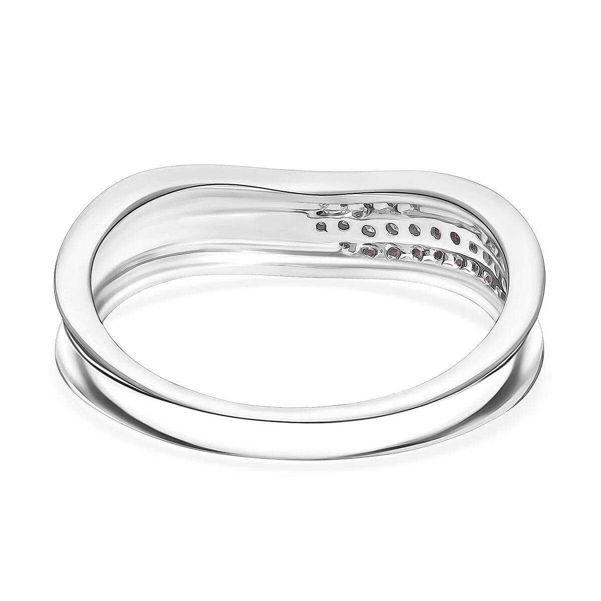 Djoy - Diamond Band Ring in Sterling Silver