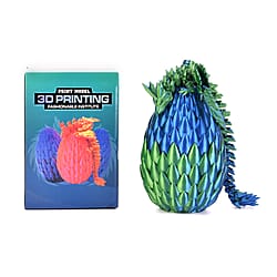 3D Printed Dragon Egg with Hidden Dragon (16x10.2cm) - Orange - Pink