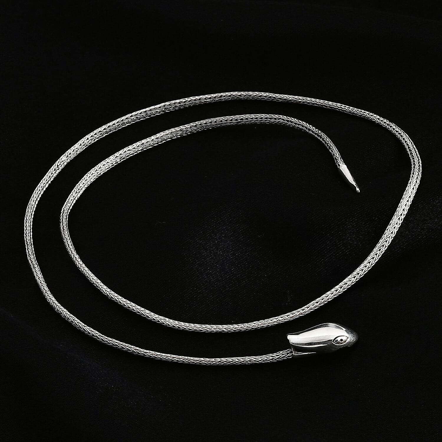 Royal Bali Collection -Tulang Naga Necklace (Size - 24) in Sterling Silver