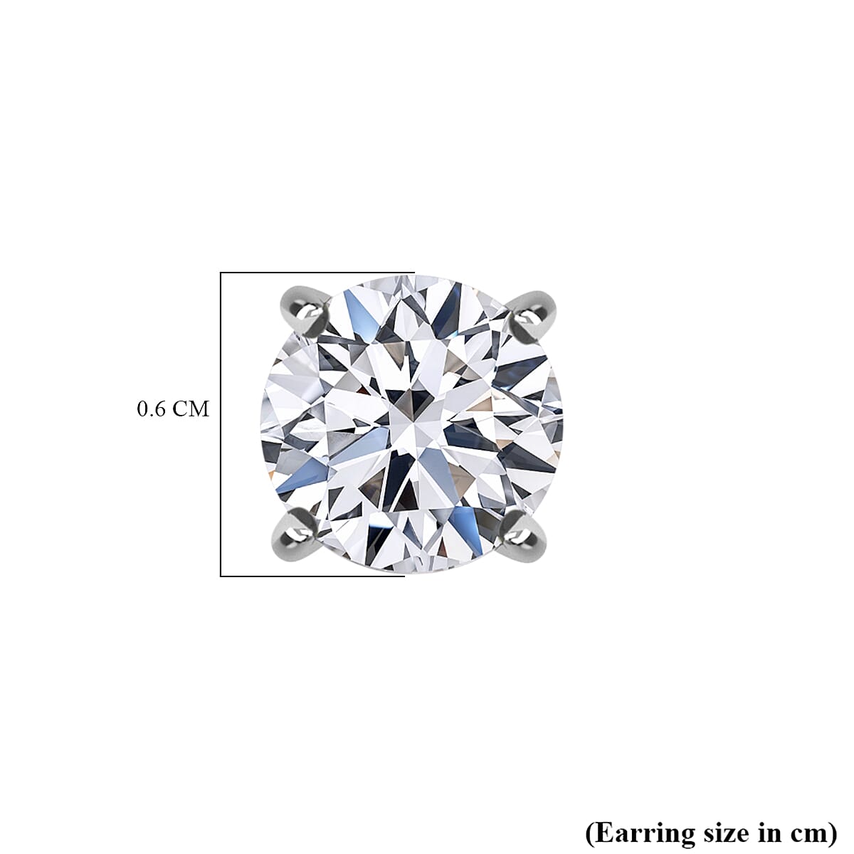 THE PERFECT DIAMOND 950 Platinum D Colour Internally Flawless Ideal Cut Lab Grown Diamond IGI Certified Stud Earring with Screw Back 2.00 Ct,