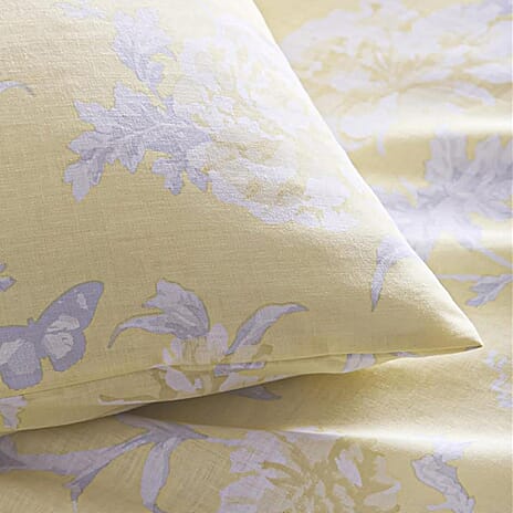 Simply Charlotte Floral Comforter and Duvet (Size 1x200 cm) - Lemon
