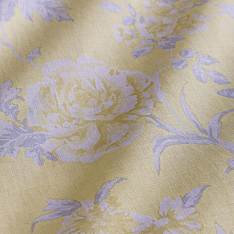 Simply Charlotte Floral Comforter and Duvet (Size 1x200 cm) - Lemon