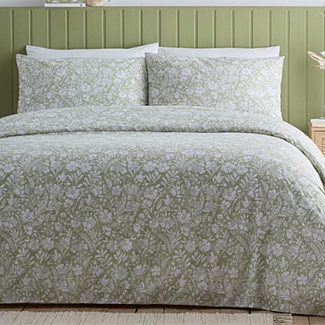 Simply Charlotte Duvet Set (Size 1x200 cm) - Single - Sage White