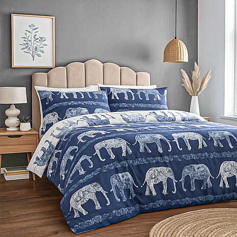 Simply Charlotte Animal Comforter and Duvet (Size 1x137 cm) - White Blue