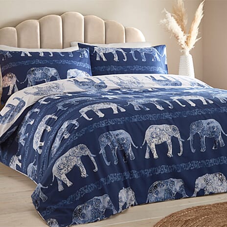 Simply Charlotte Animal Comforter Set Duvet (Size 1x137 cm) - White Blue