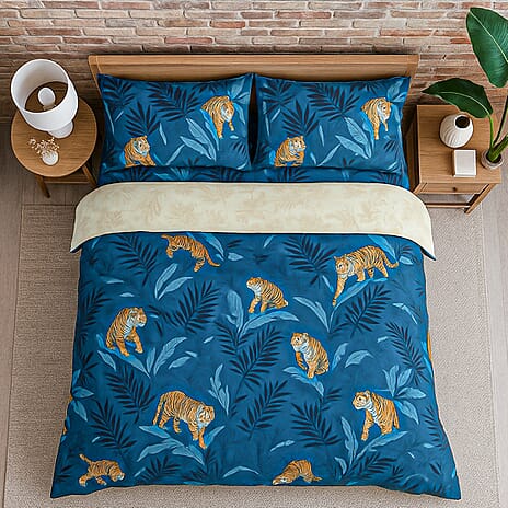 Simply Charlotte Animal Comforter and Duvet (Size 1x200 cm) - Navy