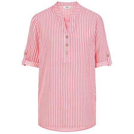 Classic Cotton Woven Blouse (Size - 12) - Coral