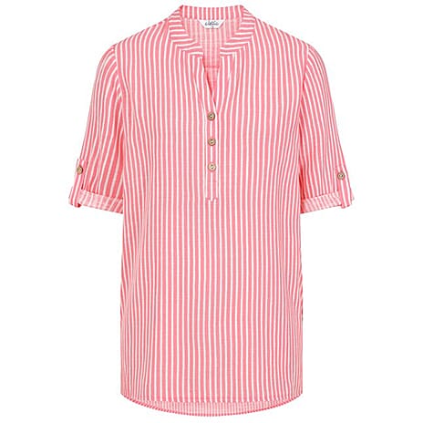 Classic Cotton Woven Blouse (Size - 10) - Coral