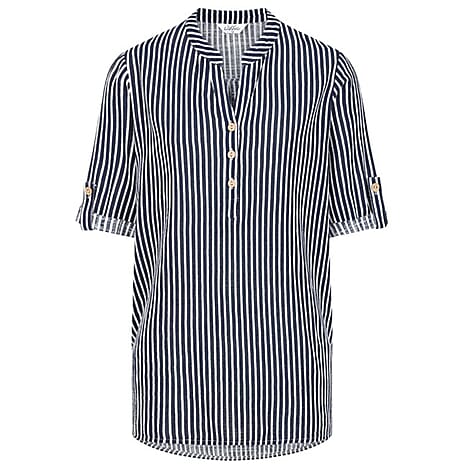 Classic Cotton Woven Blouse (Size - 14) - Navy