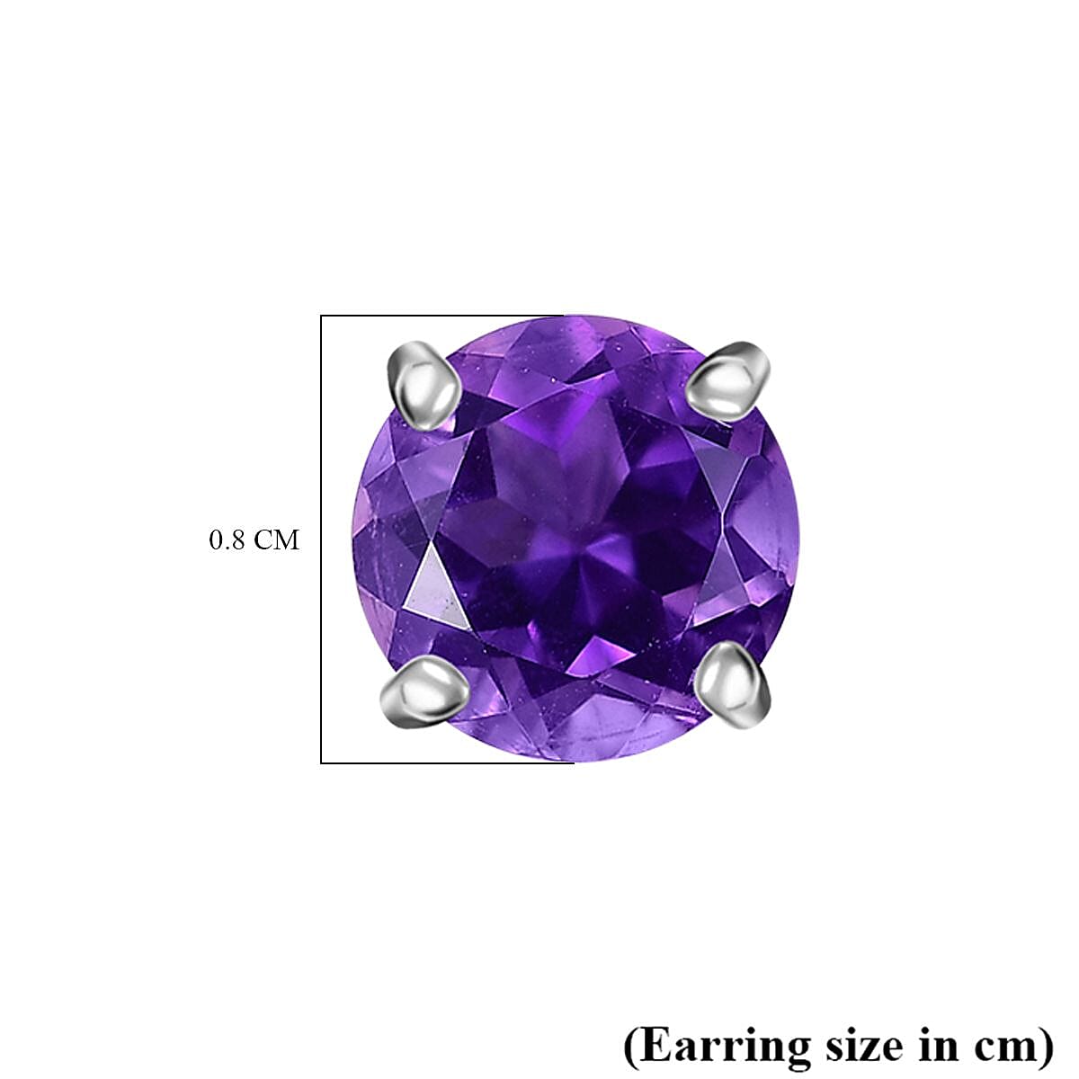Natural Moroccan Amethyst Twilight Drops Stud Push Post Earring with Push Back in Rhodium Overlay Sterling Silver 2.61 Ct.
