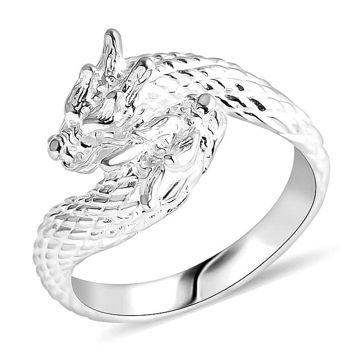 Royal Bali Collection - Sterling Silver Dragon Ring, Silver Wt. 5.41 Gms.