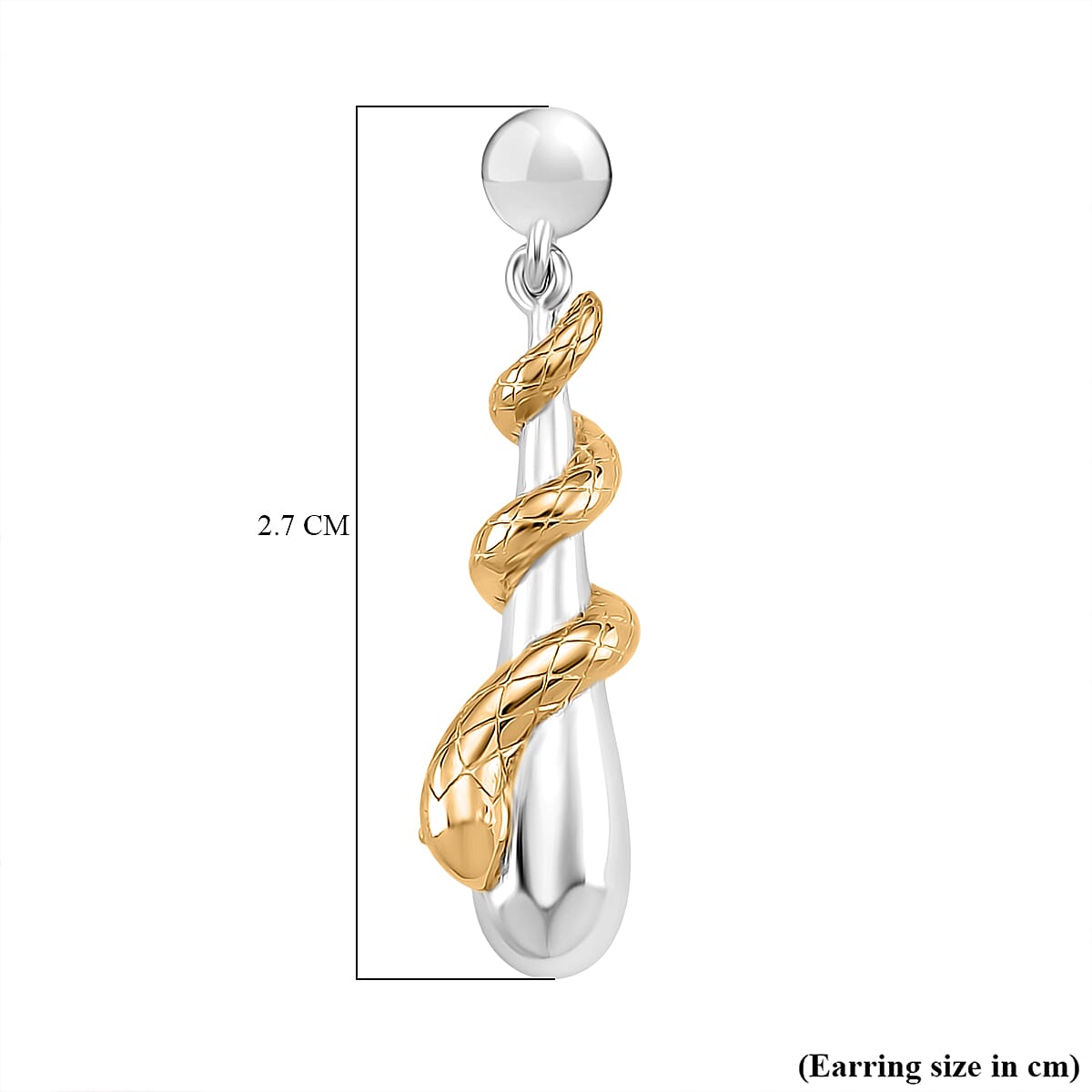 LUCY Q Drip Serpentine Collection - 18K Yellow Gold Vermeil & Rhodium Overlay Sterling Silver Serpent Drip Earrings LUCY Q Drip Serpentine Collection - 18K Yellow Gold Vermeil & Rhodium Overlay Sterling Silver Serpent Drip Earrings