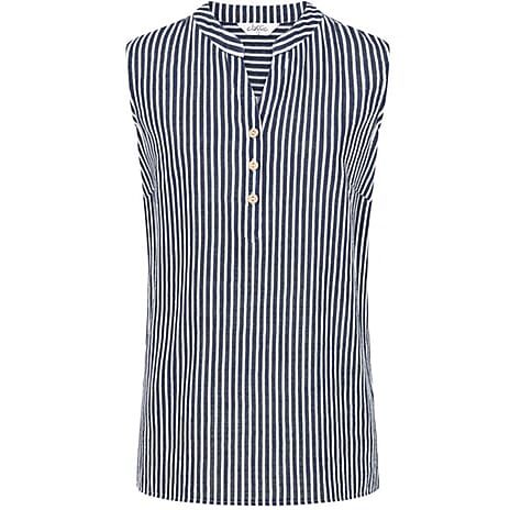 Classic Cotton Woven Blouse (Size - 12) - Navy