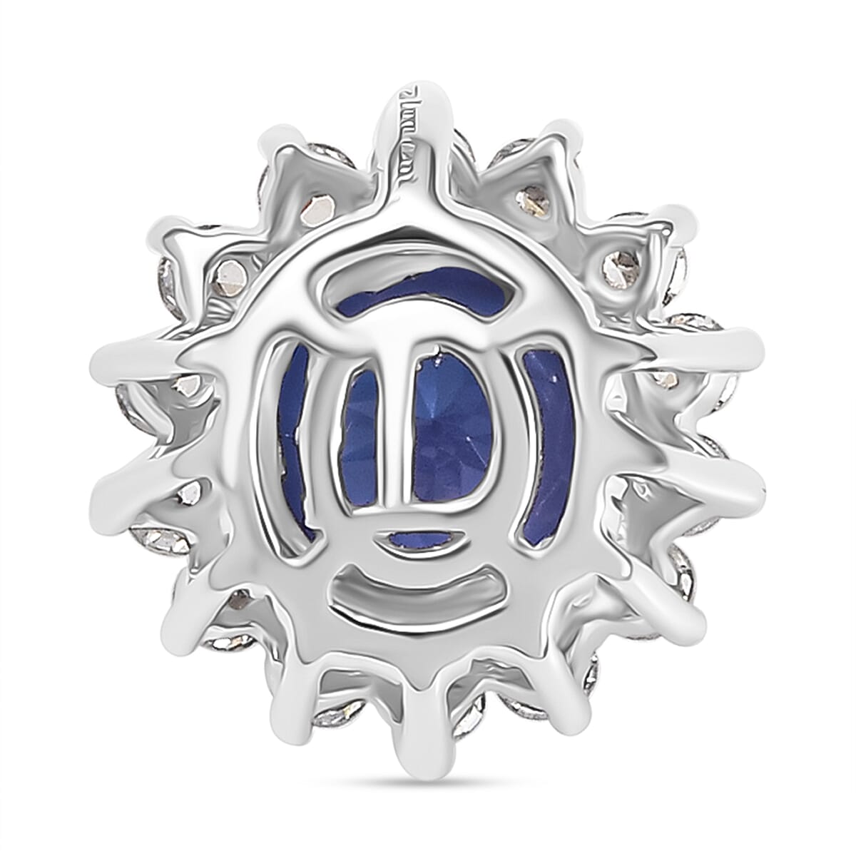 950 Platinum AAA Tanzanite & Lab Grown Diamond (SI-GH) Pendant 1.14 Ct.