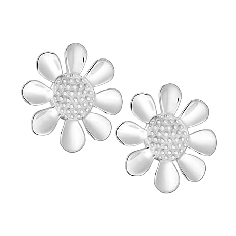 Close Out Deal - Sterling Silver Daisy Stud Earring with Push Back