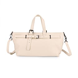 Vicenza 2025 Autumn-Winter Collection - Genuine Leather Belt-detail Crossbody Bag with Detachable Shoulder Strap - Red