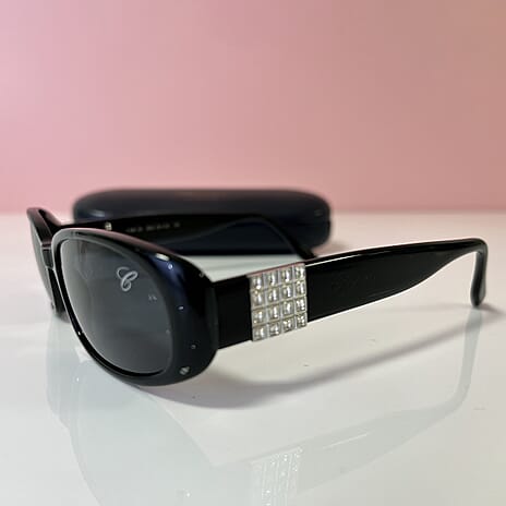 THE ULTRA LUXURY - FIRST TIME EVER - CHOPARD Square Wraparound Rimless Eyewear with Gold Frame  - Crystal