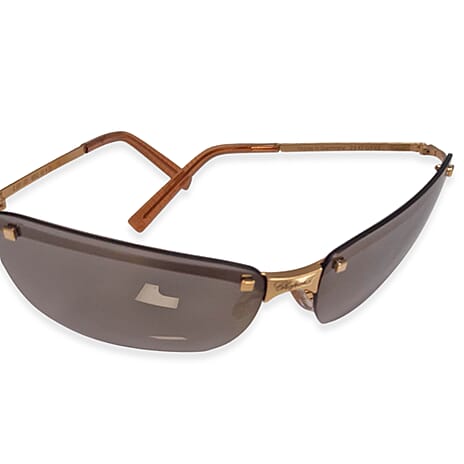 CHOPARD Wraparound Rimless Eyewear with Gold Frame - Black