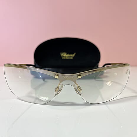 CHOPARD Square Wraparound Rimless Eye Couture with 23k Gold Plated (95.8% purity) Frame - Gold