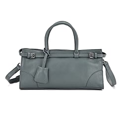 Designer Inspired - Genuine Leather Mini Handbag - Black