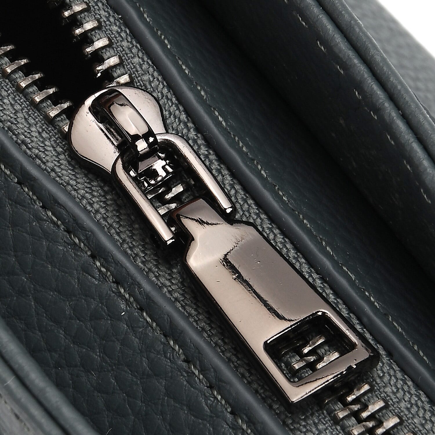 Genuine Leather Mini Handbag - Teal