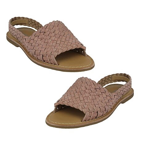 Ladies Slingback Casual Flat Sandals (Size - 3) - Pink