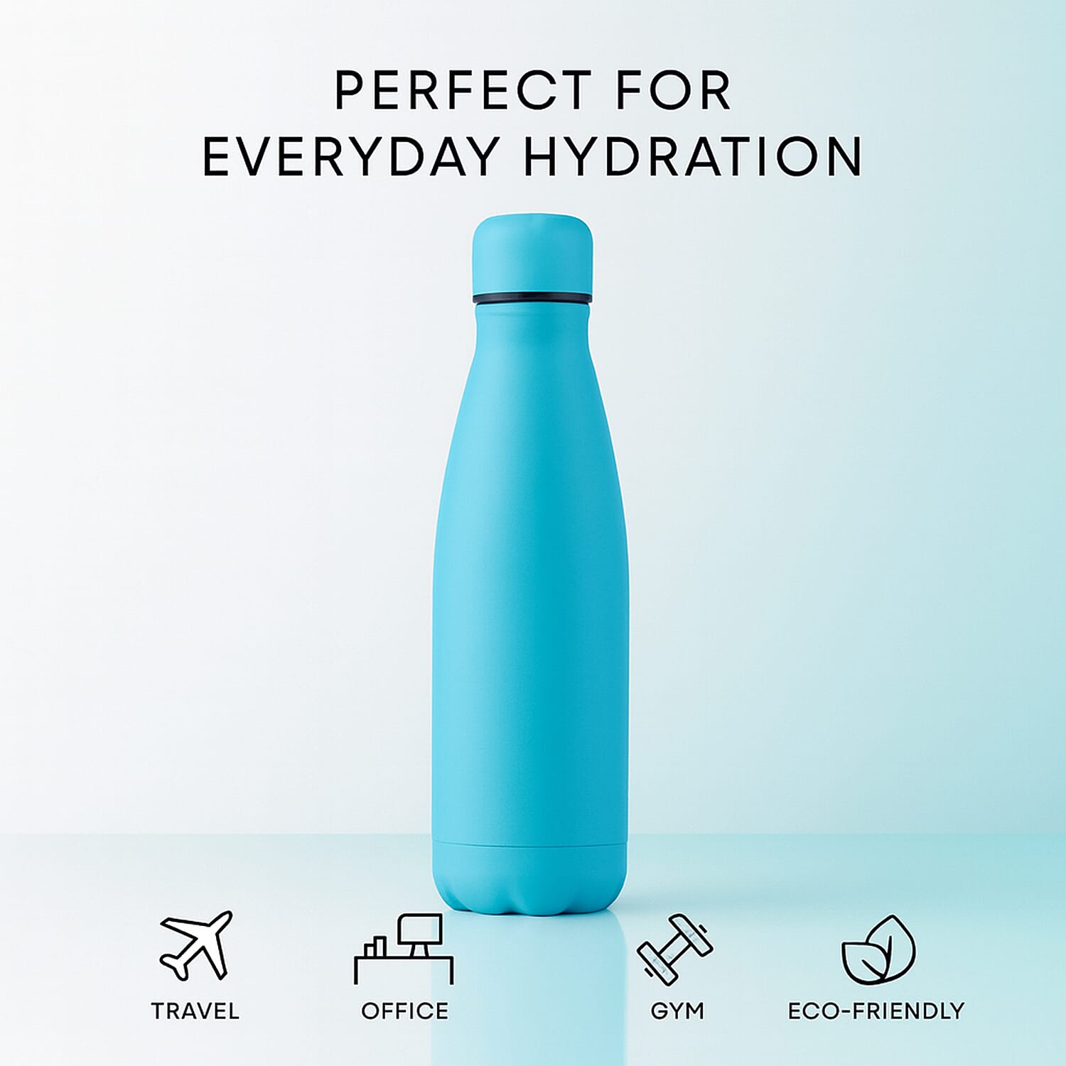 Stay Hydrated with HD Water Bottle (500ml) - Aqua