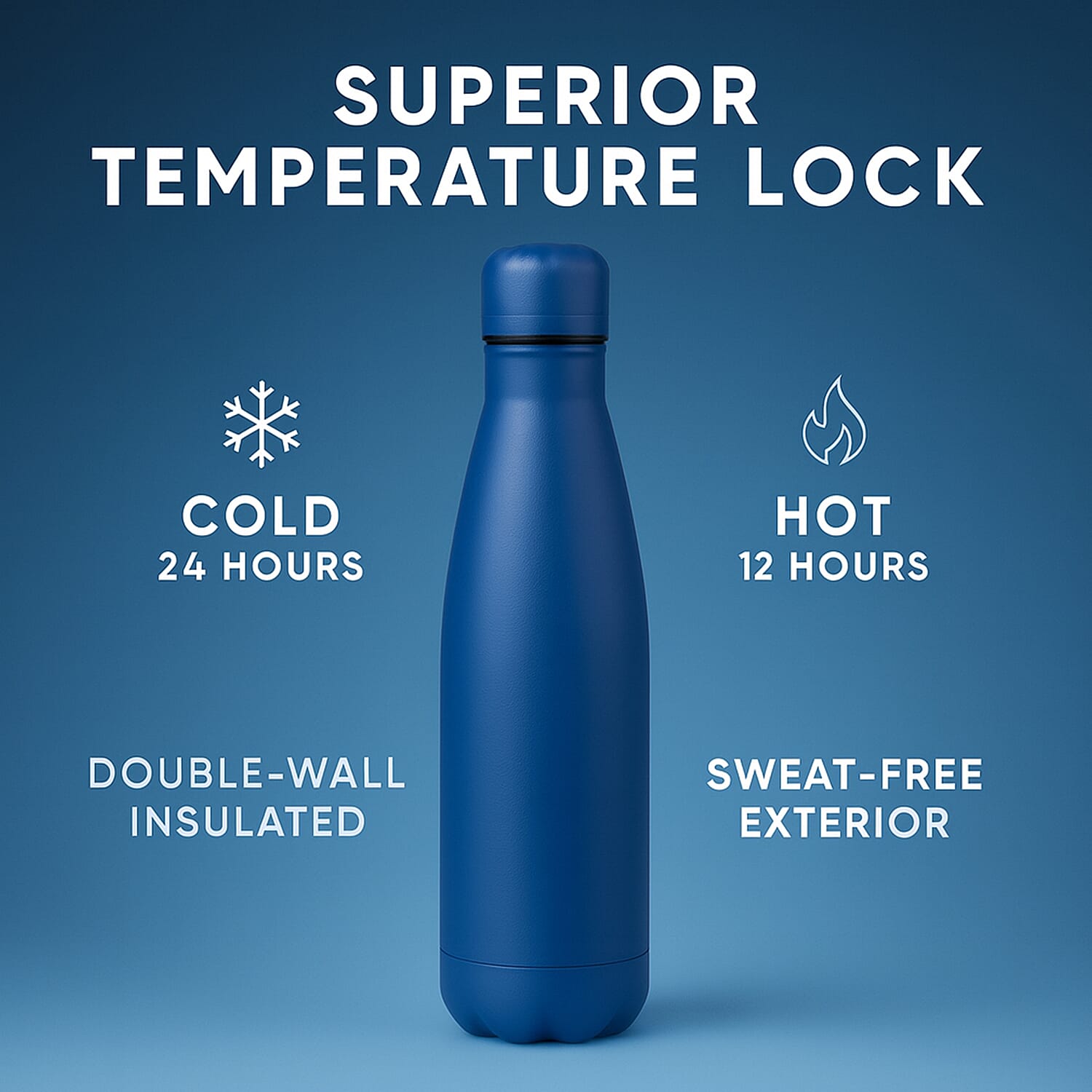 Stay Hydrated with HD Water Bottle (500ml) - Navy Blue
