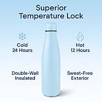 Stainless Steel Double Walled Vacuum Insulated Water Bottle with Leak-Proof Lid 500ml