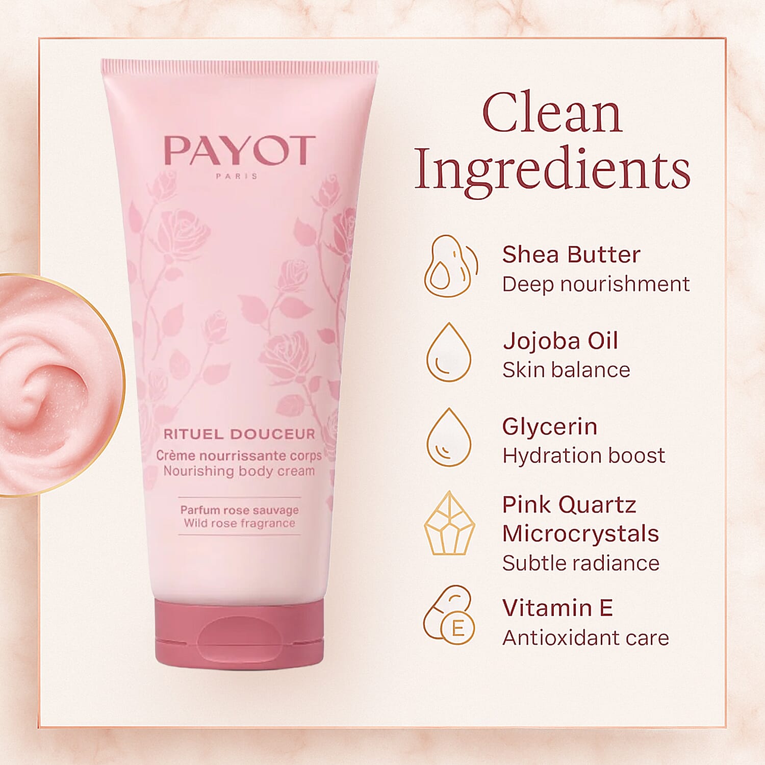 PAYOT - Rituel Douceur & Nourishing Body Cream (Wild Rose) 100ml
