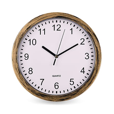 Classic Round PS Wall Clock (1xAA Battery not inc.) - Gold