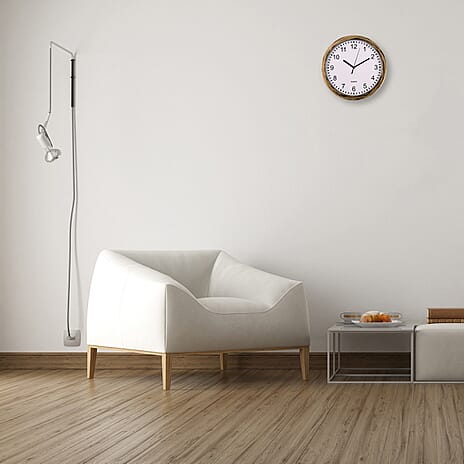 Classic Round PS Wall Clock (1xAA Battery not inc.) - Gold