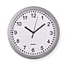 Classic Round PS Wall Clock (1xAA Battery not inc.) - Silver