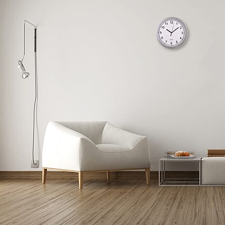 Classic Round PS Wall Clock (1xAA Battery not inc.) - Silver