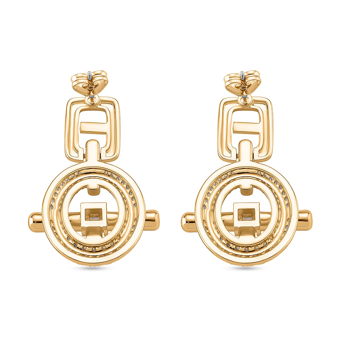 White Cubic Zirconia Earring with Push Back White Cubic Zirconia Earring with Push Back