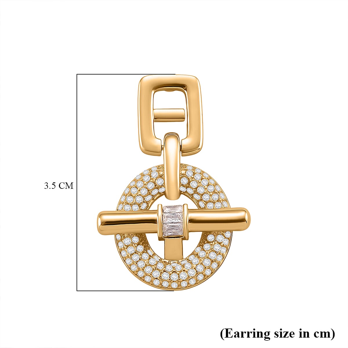 White Cubic Zirconia Earring with Push Back White Cubic Zirconia Earring with Push Back