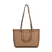Milan Closeout- 100% Full Grain  Genuine Leather Tote Bag with  Adjustable Straps - Cream