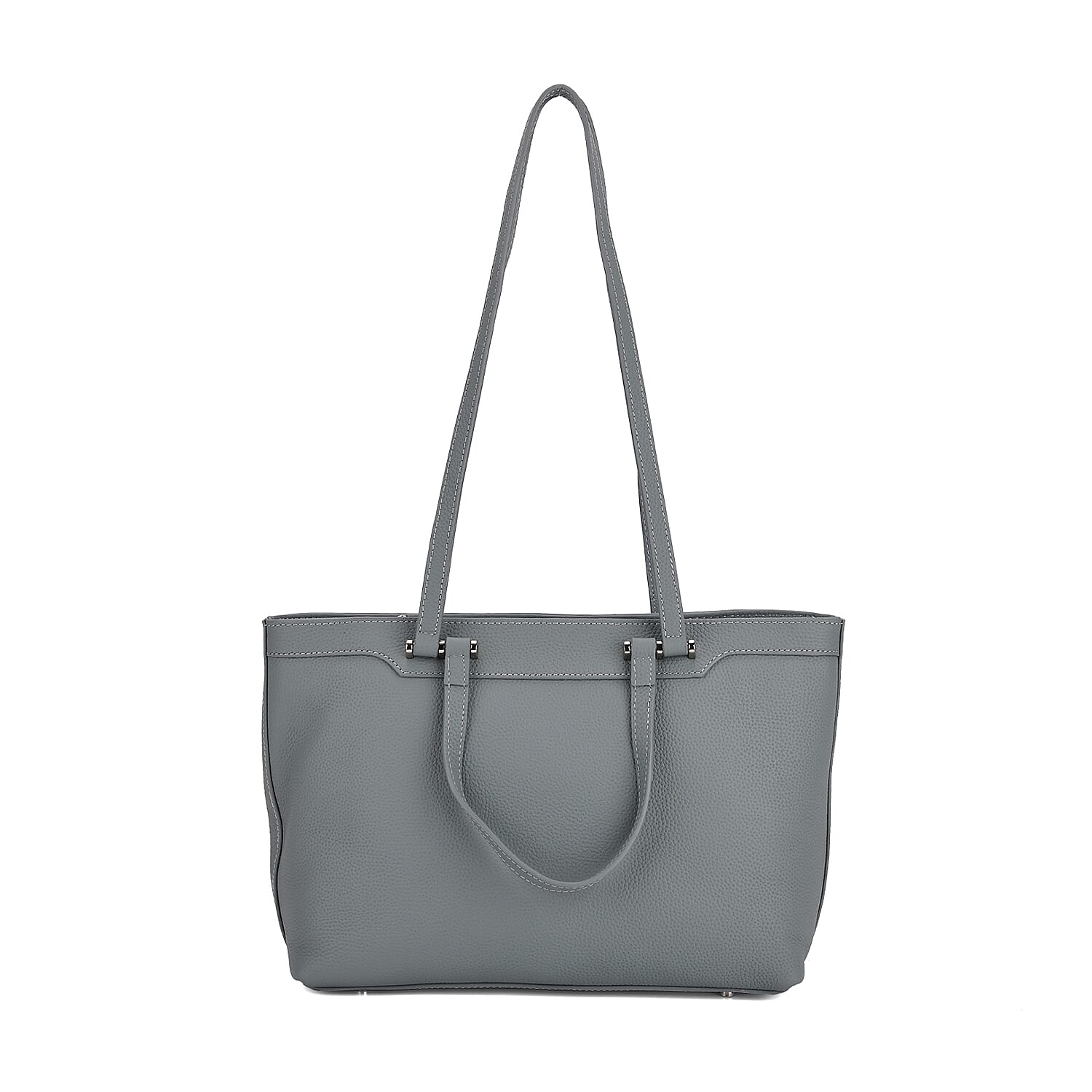 Milan Closeout- 100% Full Grain Genuine Leather Tote Bag with  Adjustable Straps - Teal