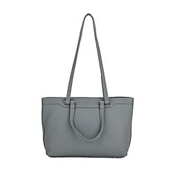 Milan Closeout- 100% Full Grain  Genuine Leather Tote Bag with  Adjustable Straps - Cream