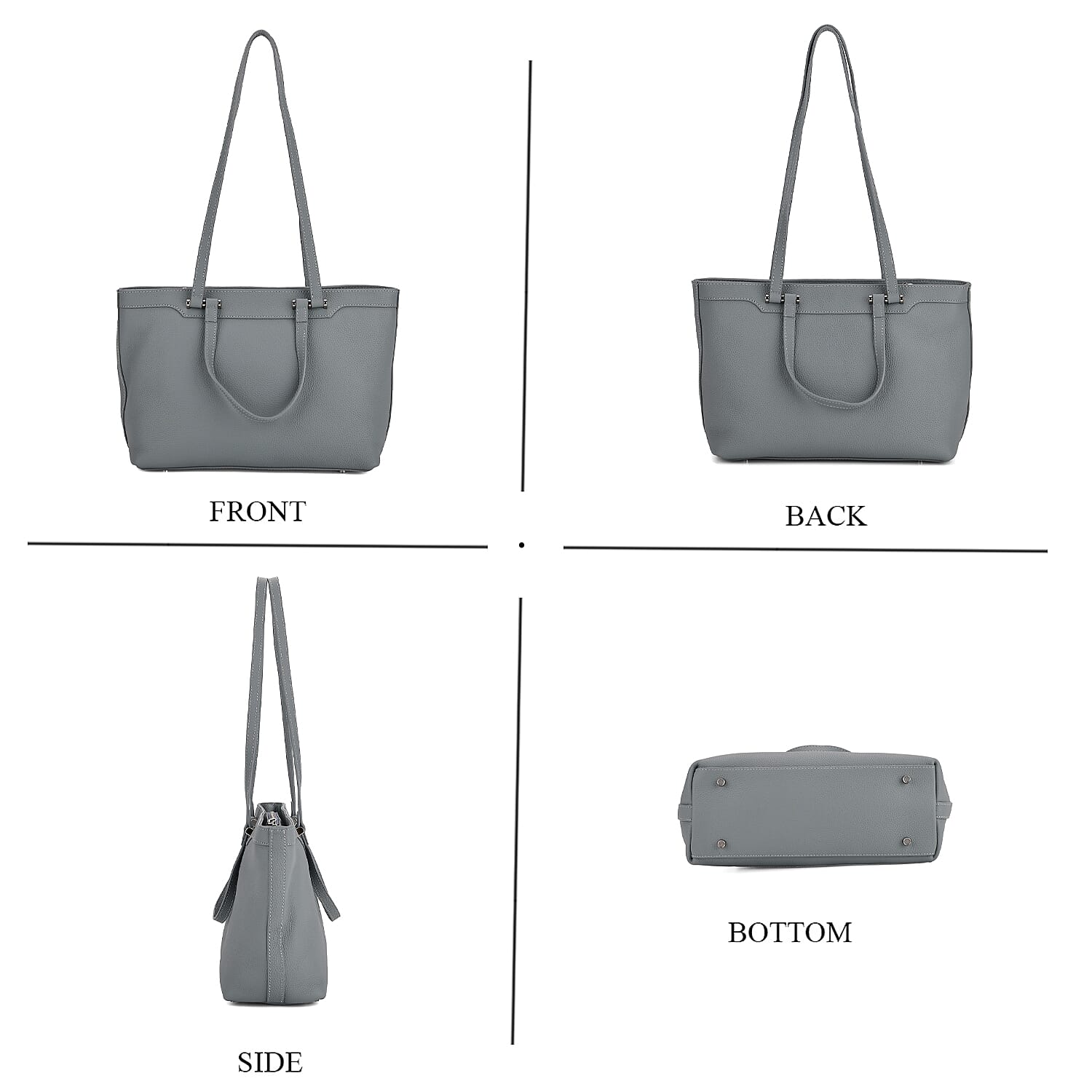 Milan Closeout- 100% Full Grain Genuine Leather Tote Bag with  Adjustable Straps - Teal