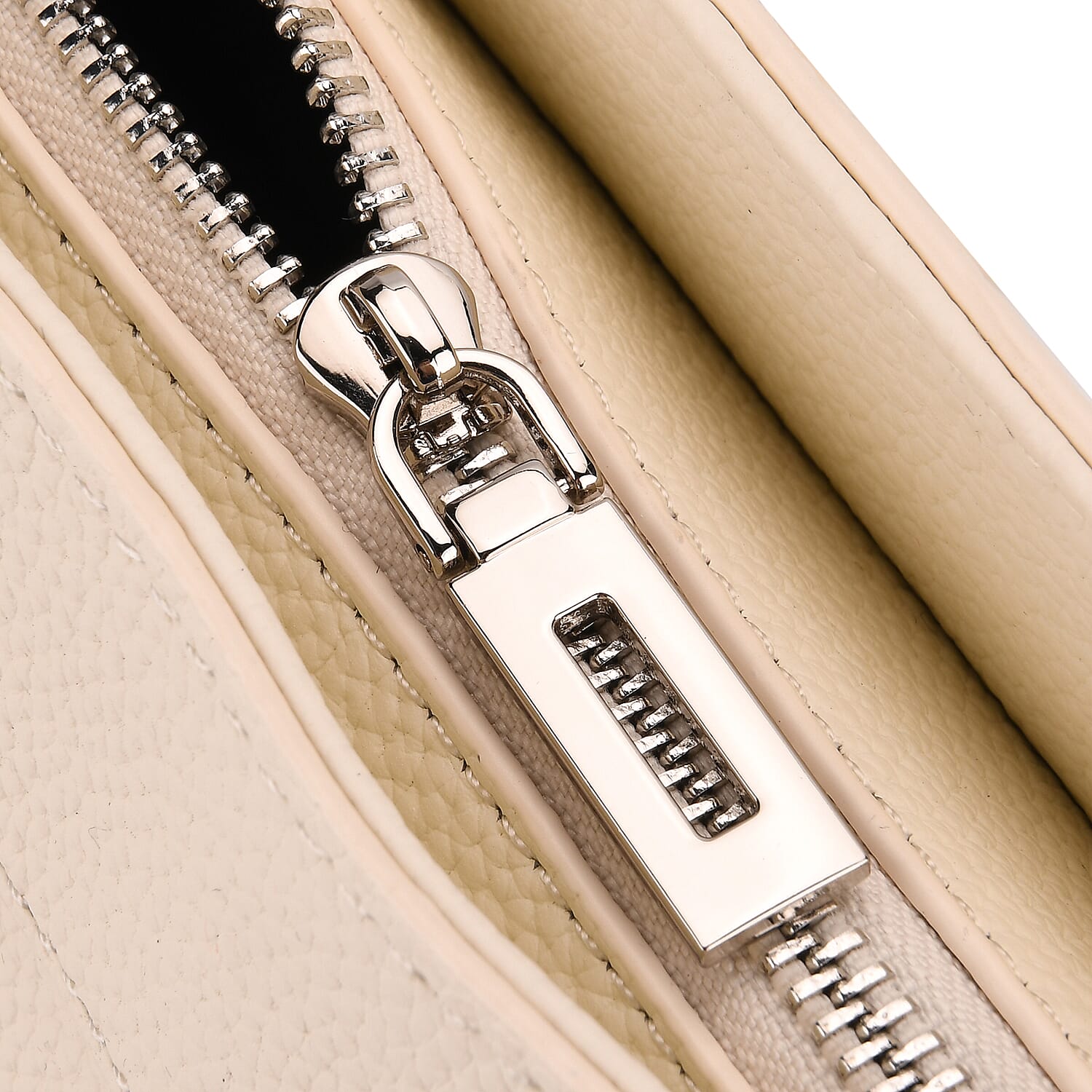 Milan Closeout- 100% Full Grain  Genuine Leather Tote Bag with  Adjustable Straps - Cream