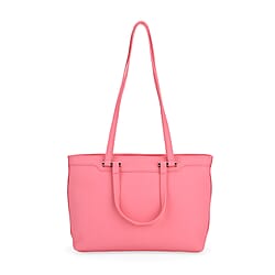 Milan Closeout- 100% Full Grain  Genuine Leather Tote Bag with  Adjustable Straps - Cream